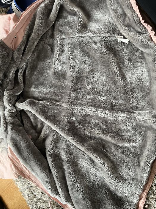 Kurtka damska zimowa ocieplana pudrowy róż roz L