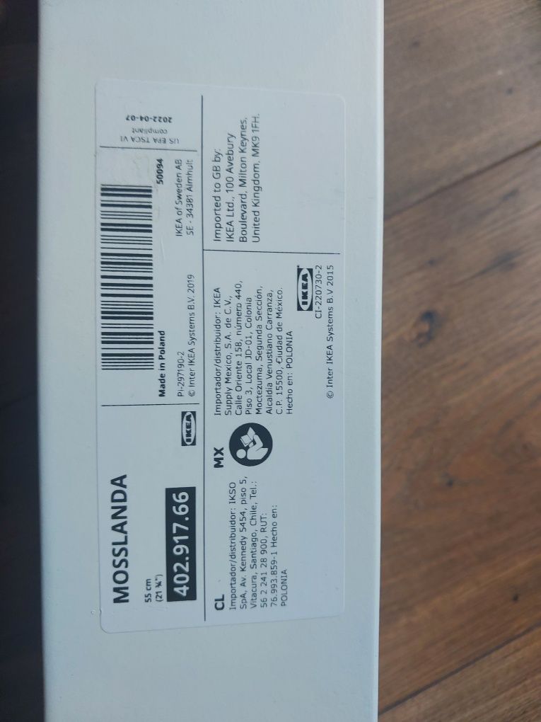 Ikea półka biała Mosslanda