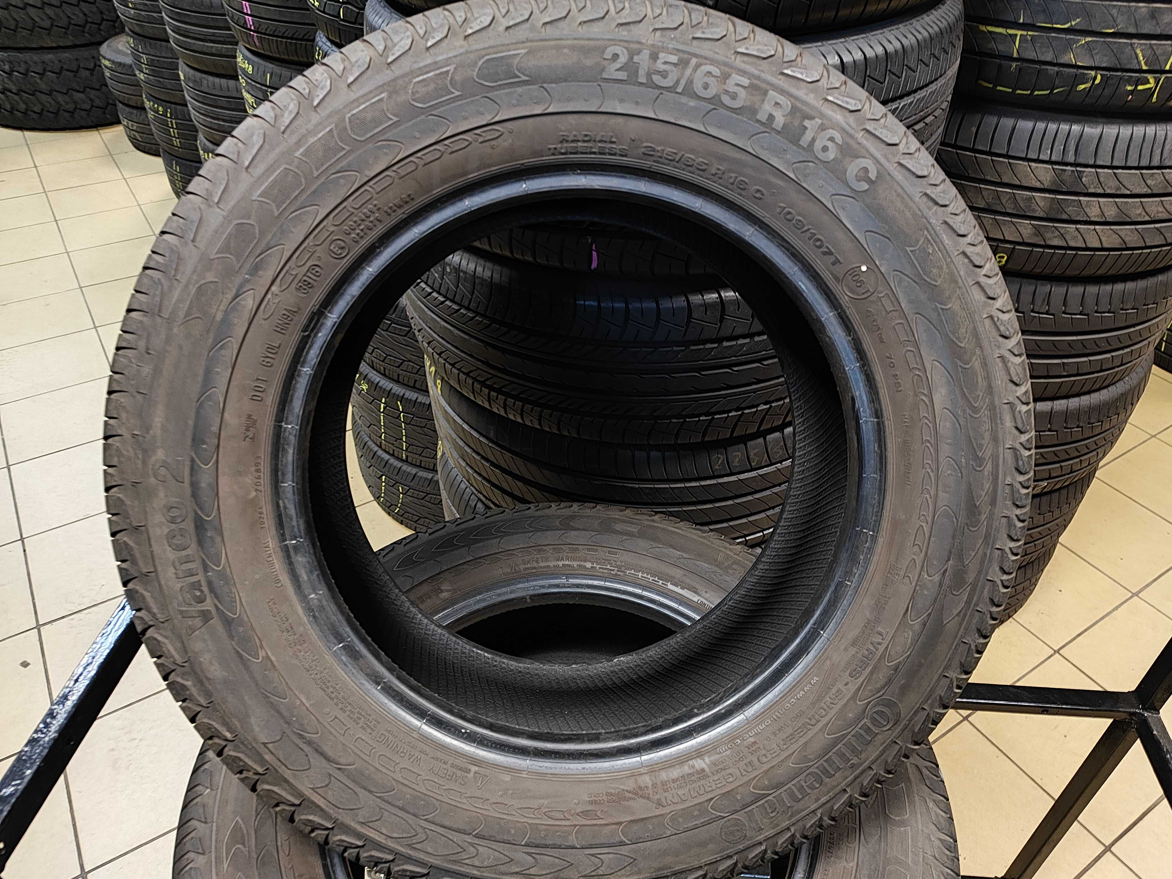 Używane opony letnie 215/65R16C  Continental Vanco 2  wysyłka.