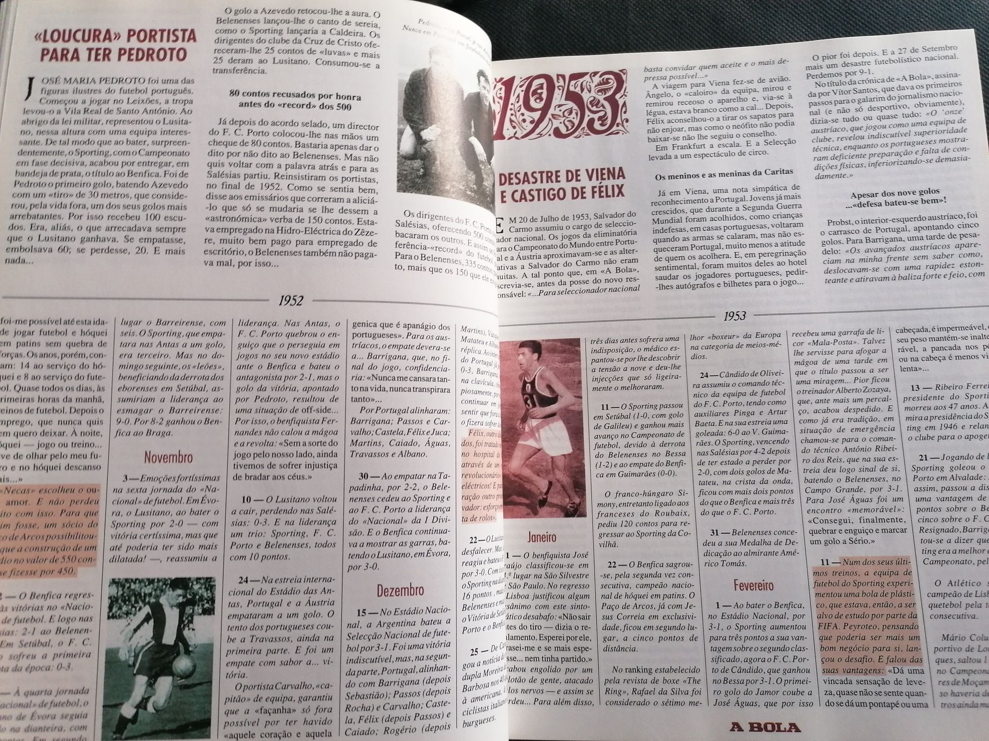 Livro História de 50 anos do desporto português, edição A Bola