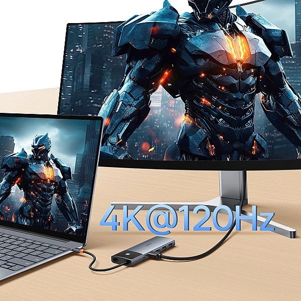 Hub 10w1 Baseus Metal Gleam Series Ii Usb-c do Hdmi 4k 120Hz / Hdmi 4k