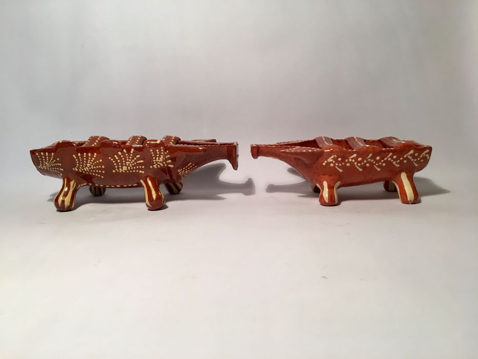 2 ASSADORES de CHOURIÇO - antigos - 24 e 19 cm/s