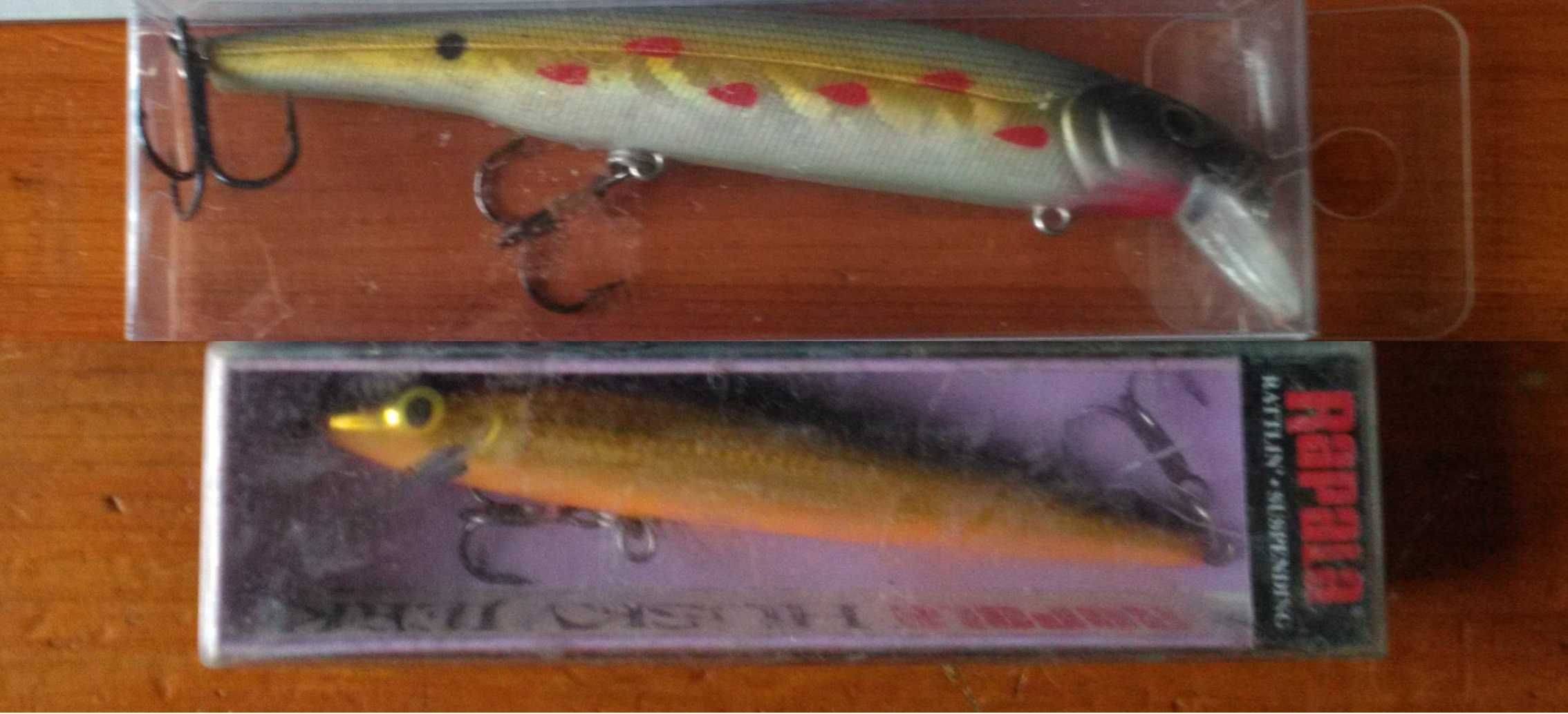 Zestaw 2 woblerów rapala i inny