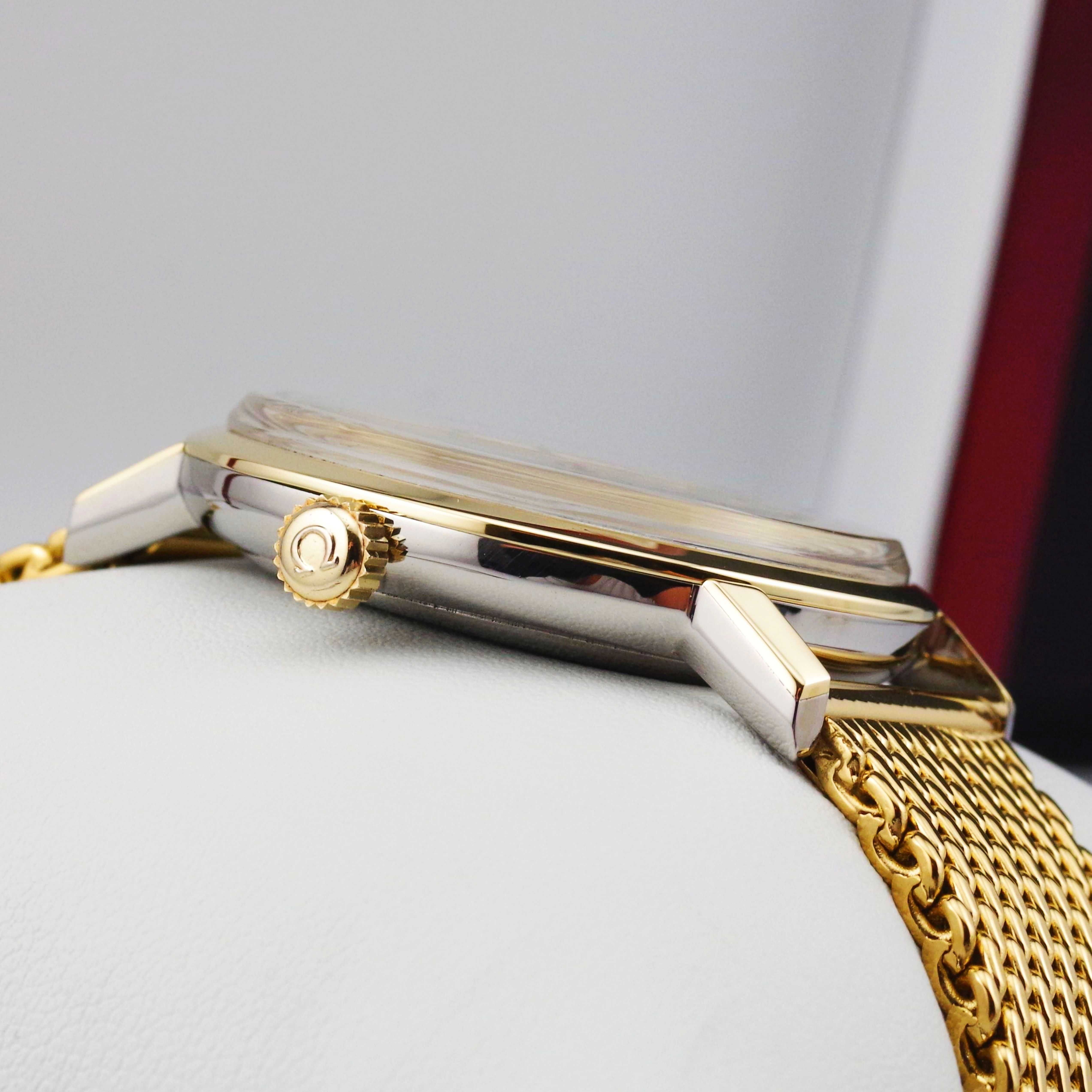 OMEGA GENEVE zegarek męski 14K / SS kaliber 1030 VINTAGE 1975 XL