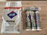 Fuga elastyczna Popielaty 202 5 kg atlas + silikon sanitarny 280 ml