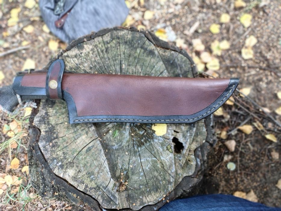 Duży nóż ręcznie robiony kartę chopper bushcraft survival klasyk