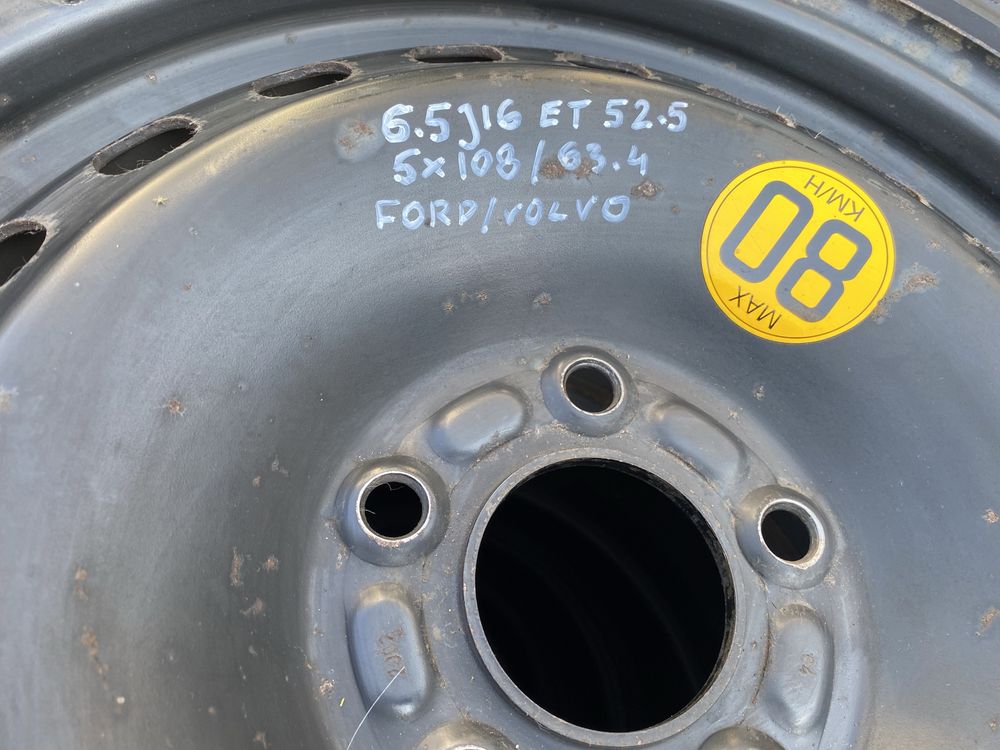 Koło zapasowe 5x108/63.4 Ford/Volvo 6.5J16 ET52.5 opona 205/55R16