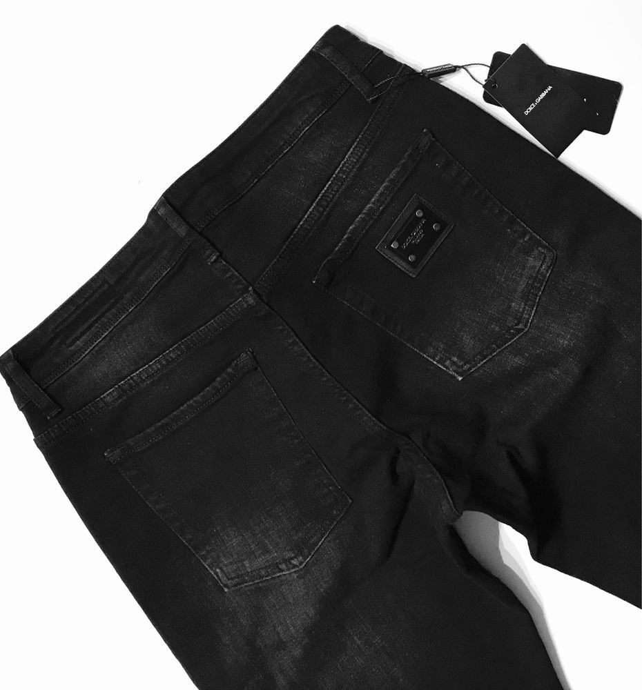 Jeans DG meskie black logo Dolce