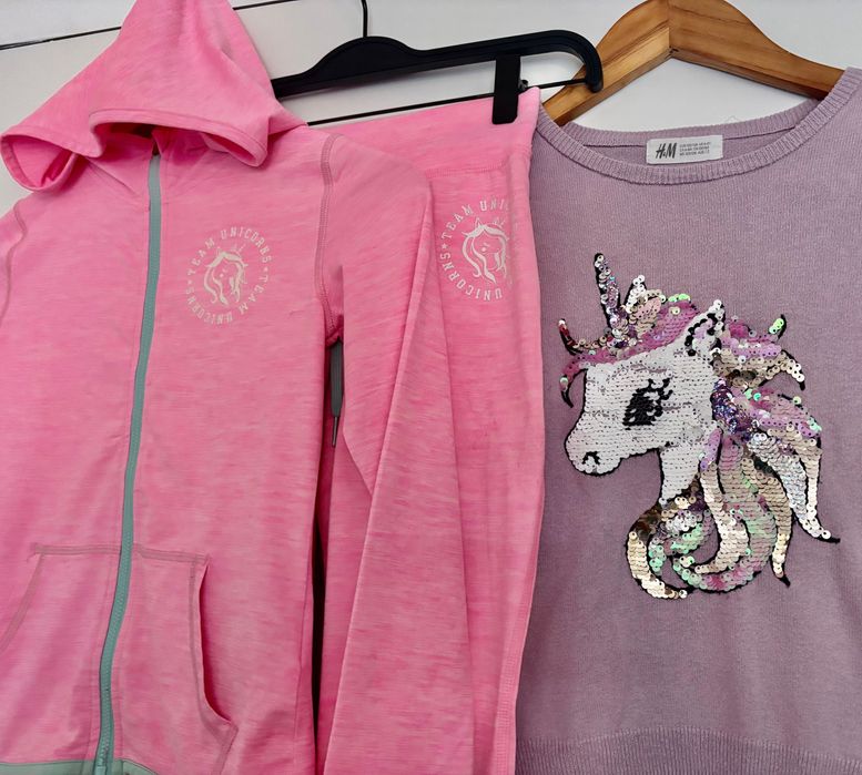 UNICORN JEDNOROŻEC dres i sweter CEKINY interaktywne HM
