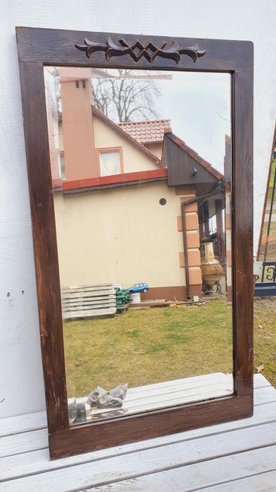 Lustro kryształowe dąb antyk XIXwiek