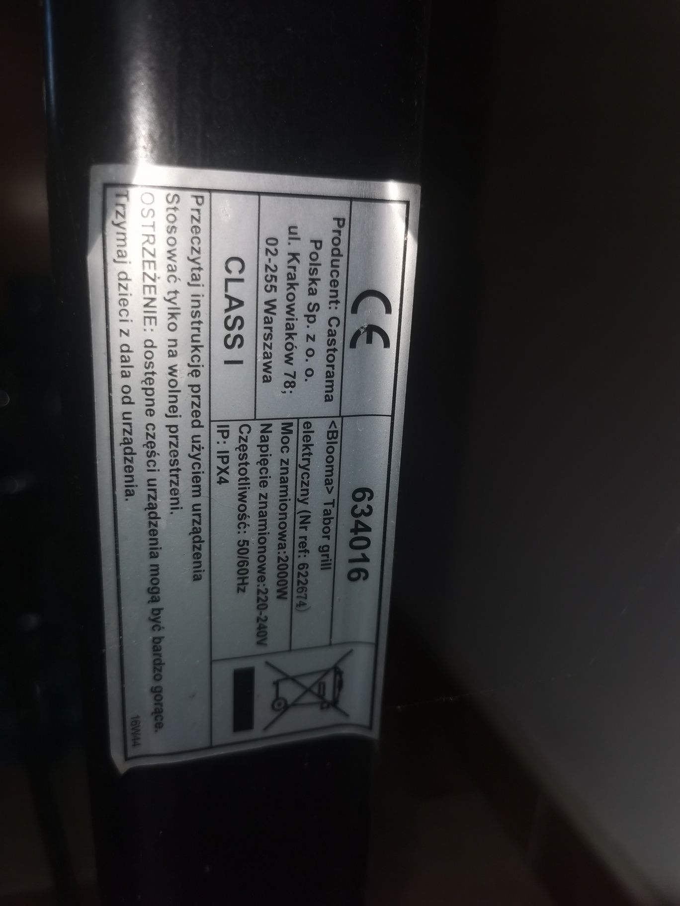 Grill elektryczny blooma 2000w