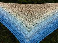 Chusta Ombre, ręcznie robiona na szydełku, szydełko, Handmade
