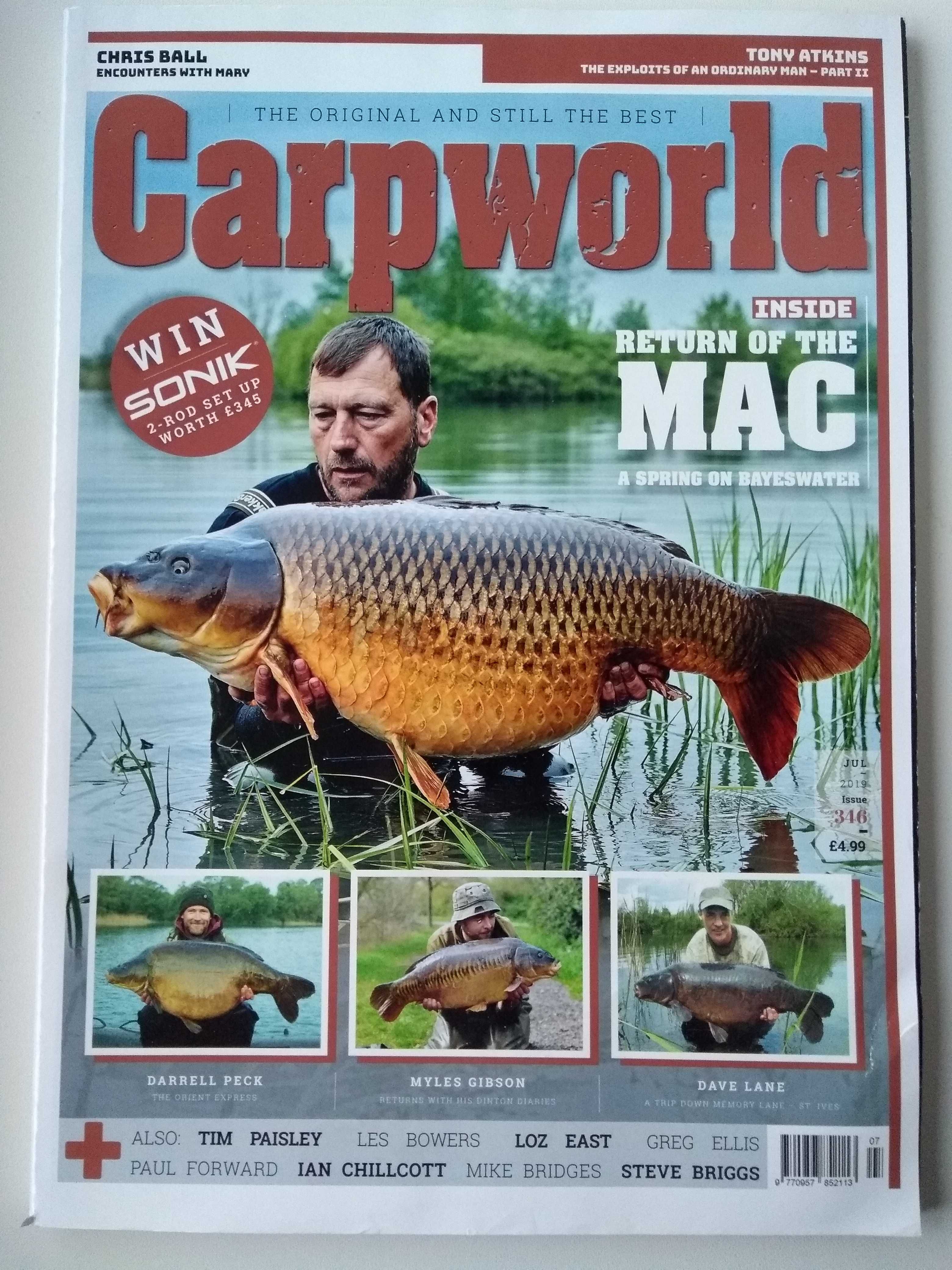 Англійський журнал про рибалку Carp World липень 2019 №346