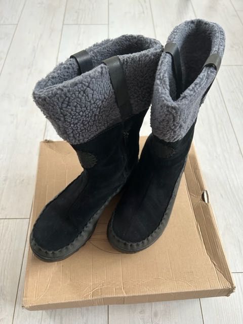 Timberland śniegowce damskie czarne skóra naturalna r. 39