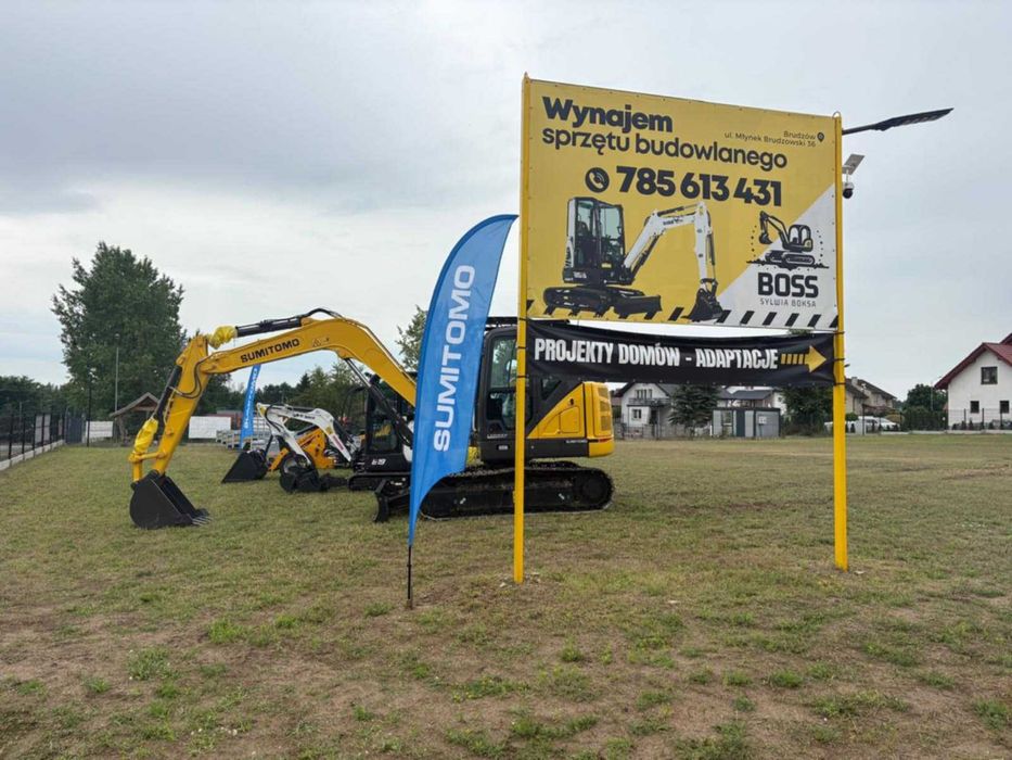 BOBCAT E19 Minikoparka NOWA 2025r. Kpl. 3 łyżek Szybkozłącze 3 Lata GW