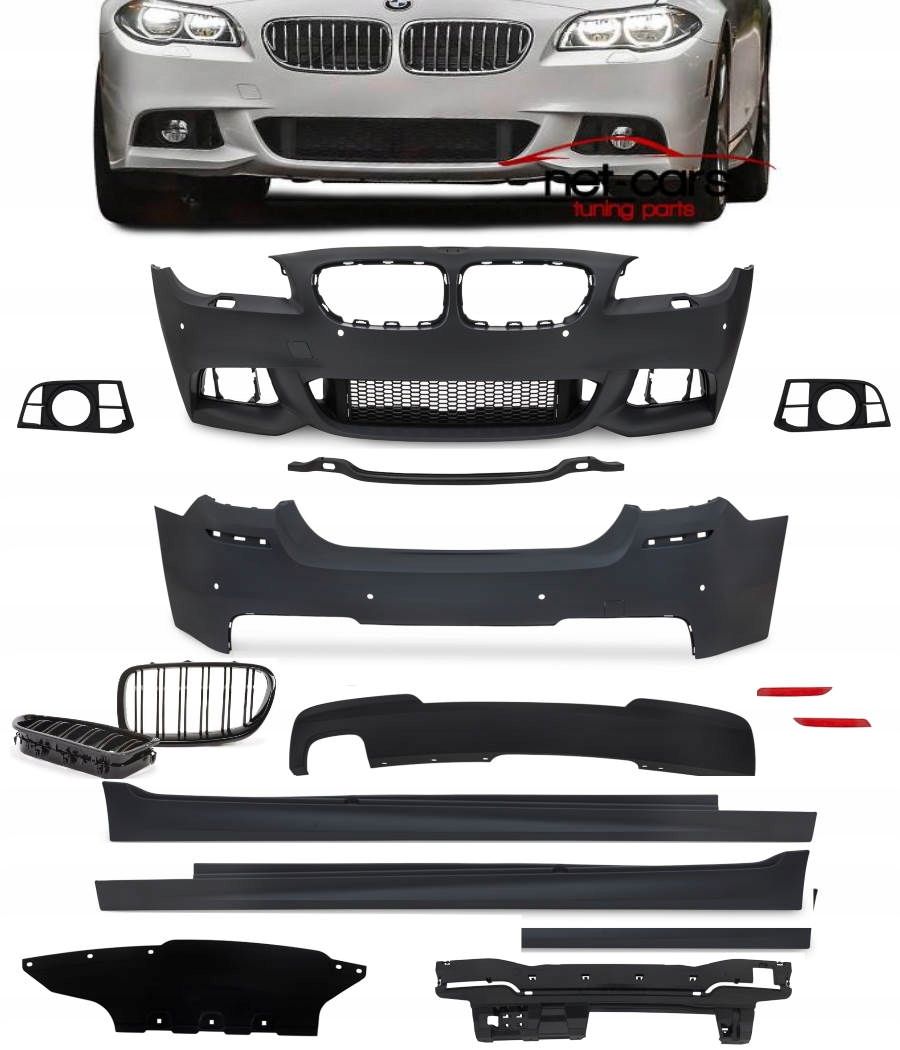 Zderzak przód, tył + grill + progi BMW F10 M Pakiet Performance LCI