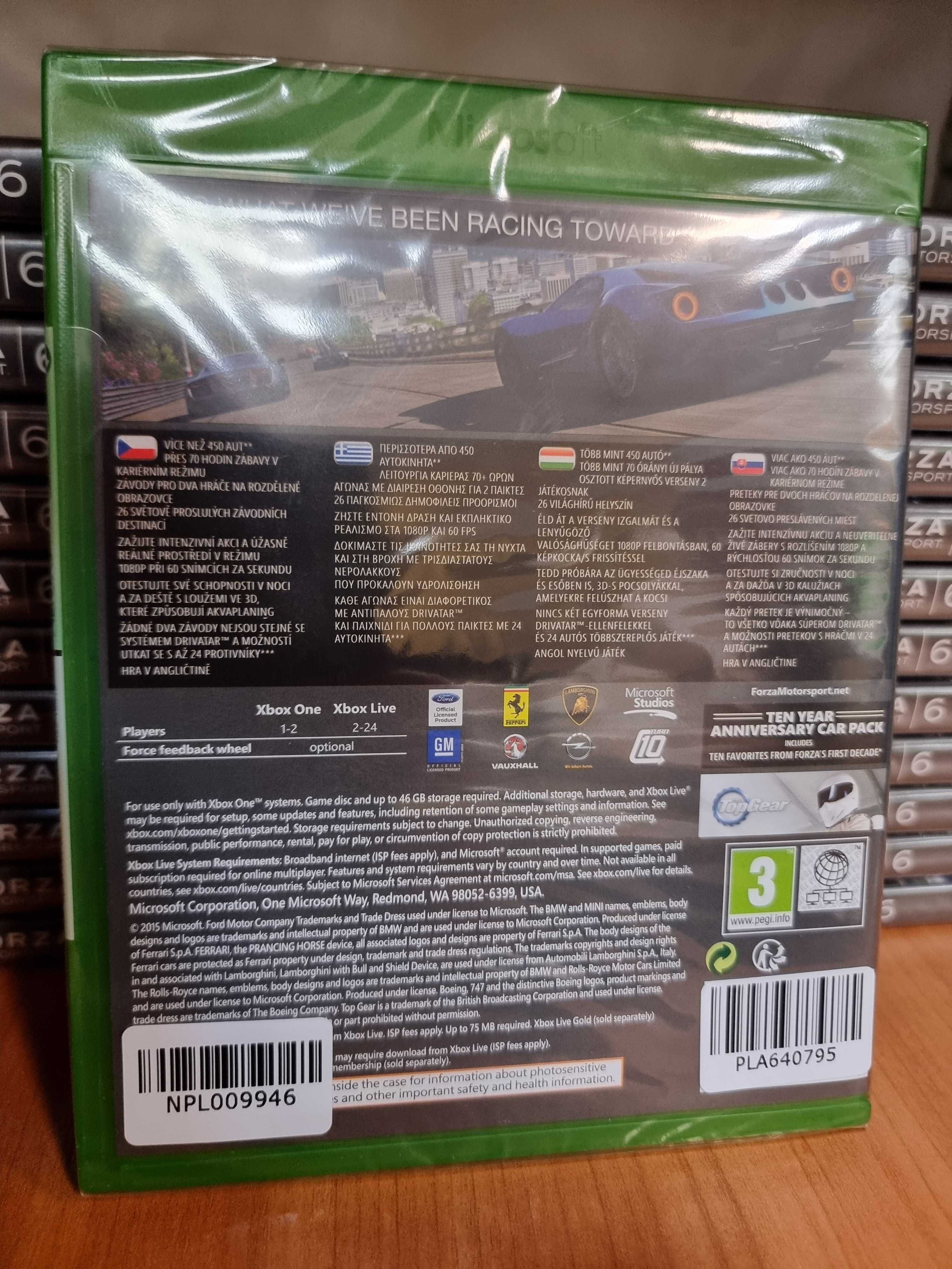 FORZA MOTORSPORT 6 Xbox One Series X 2 Osoby Nowa Folia Sklep