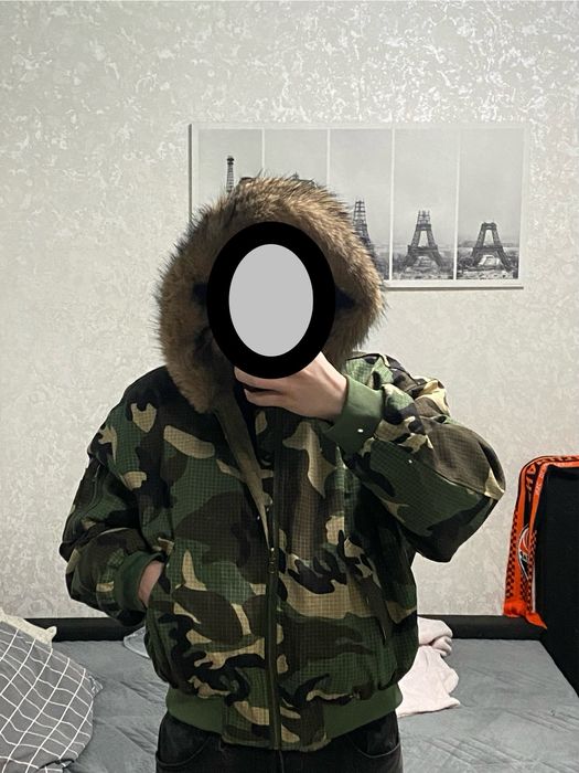 Теплий бомбер з капешоном / Аляска / Куртка аляска / Двохстороння