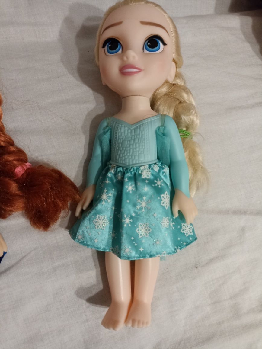 Dwie duże po 36 cm lalki Anna i ELSA  z bajki Kraina Lodu Disney xd