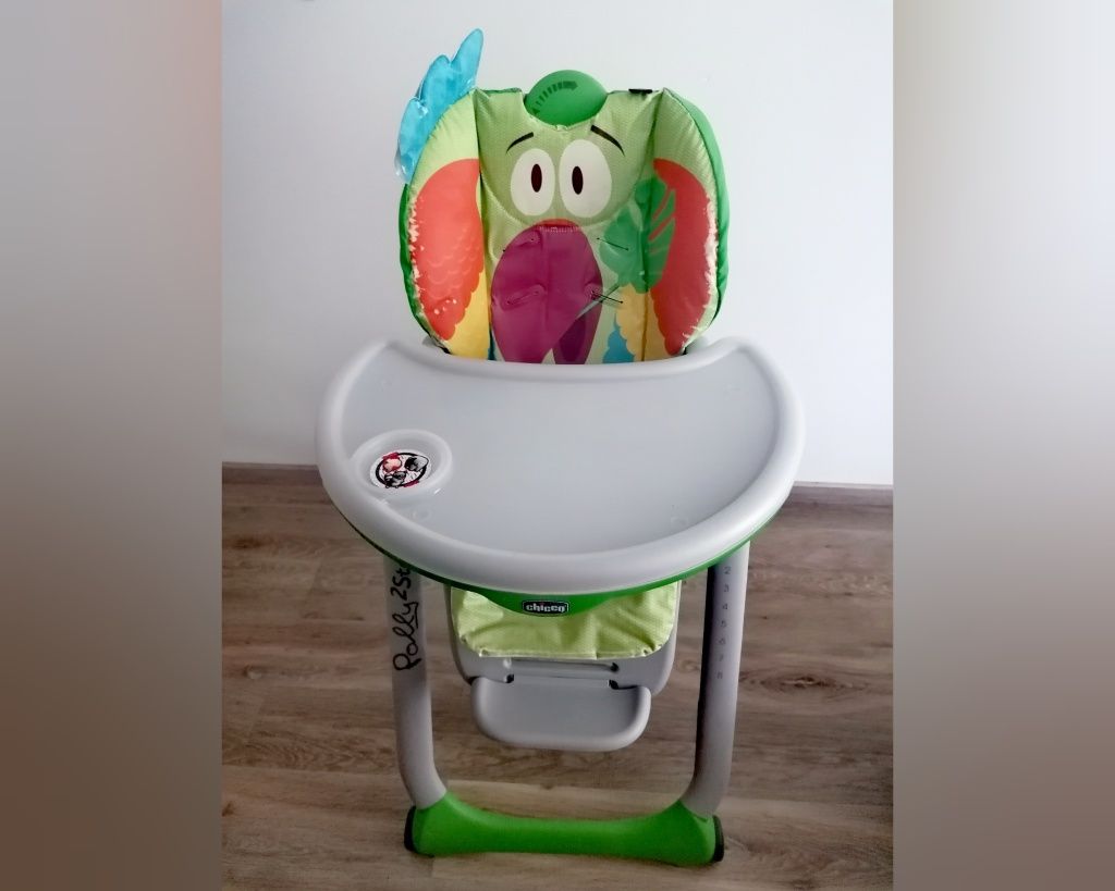 -70%| Krzesełko do karmienia Chicco Polly 2 Start Parrot | 3 w 1 kółka