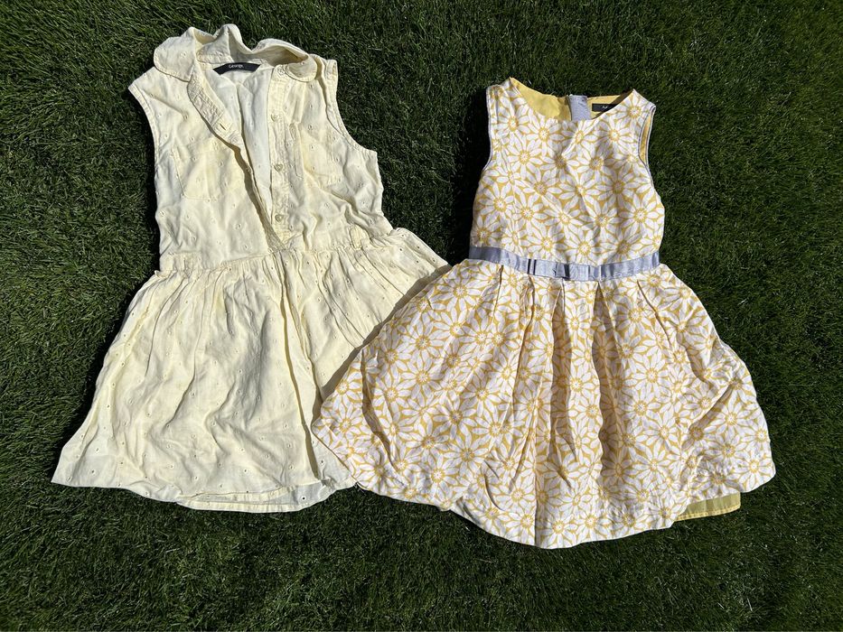 Сукня на дівчинку  жовта літо сукня 4-5 років