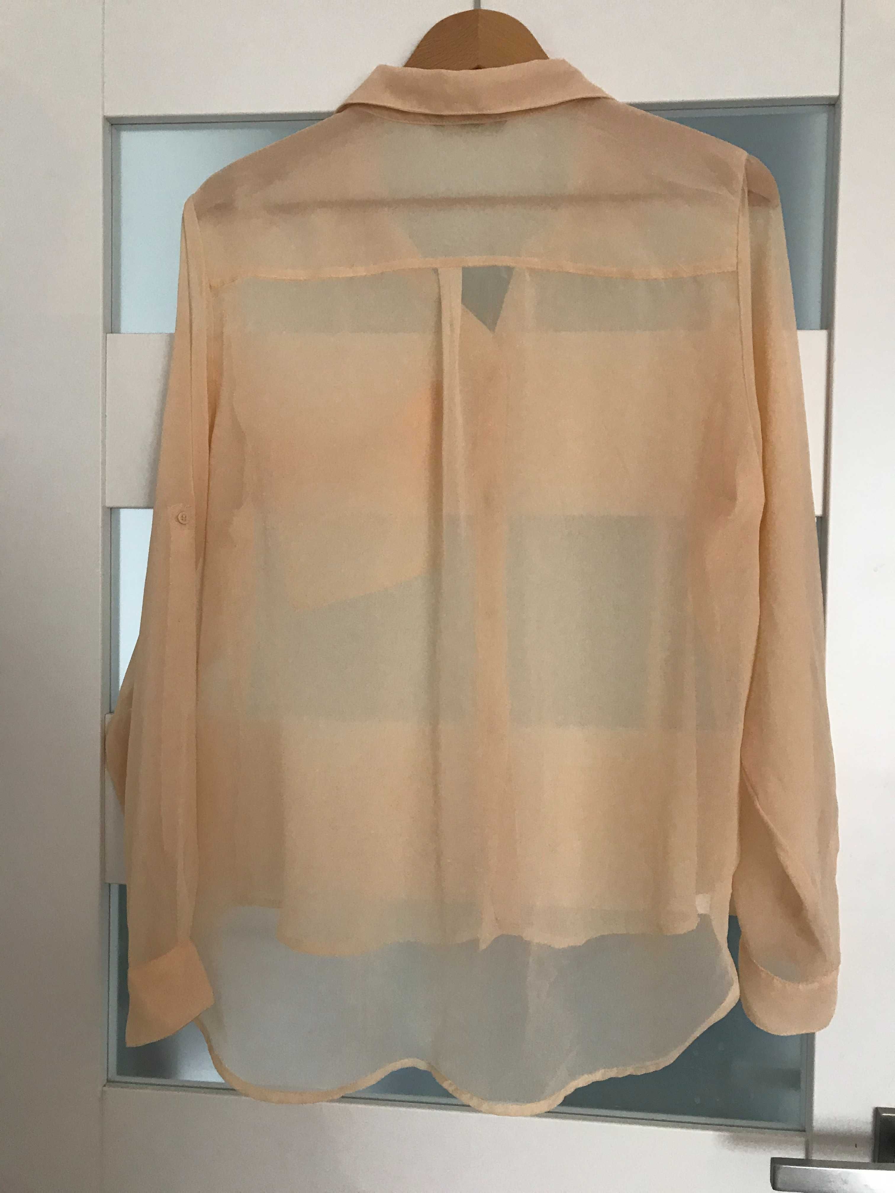 H&M morelowa, prześwitująca koszula oversize M/L/XL