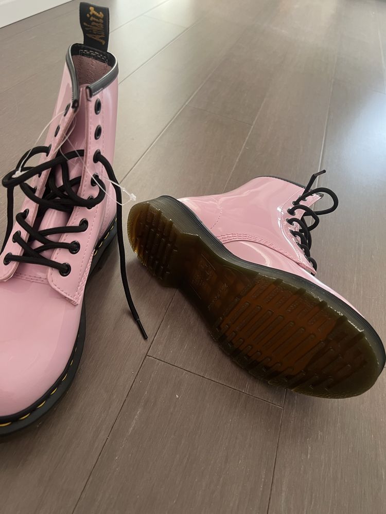 Dr. Martens 1460 martensy glany botki patent lamper 37 różowe nowe