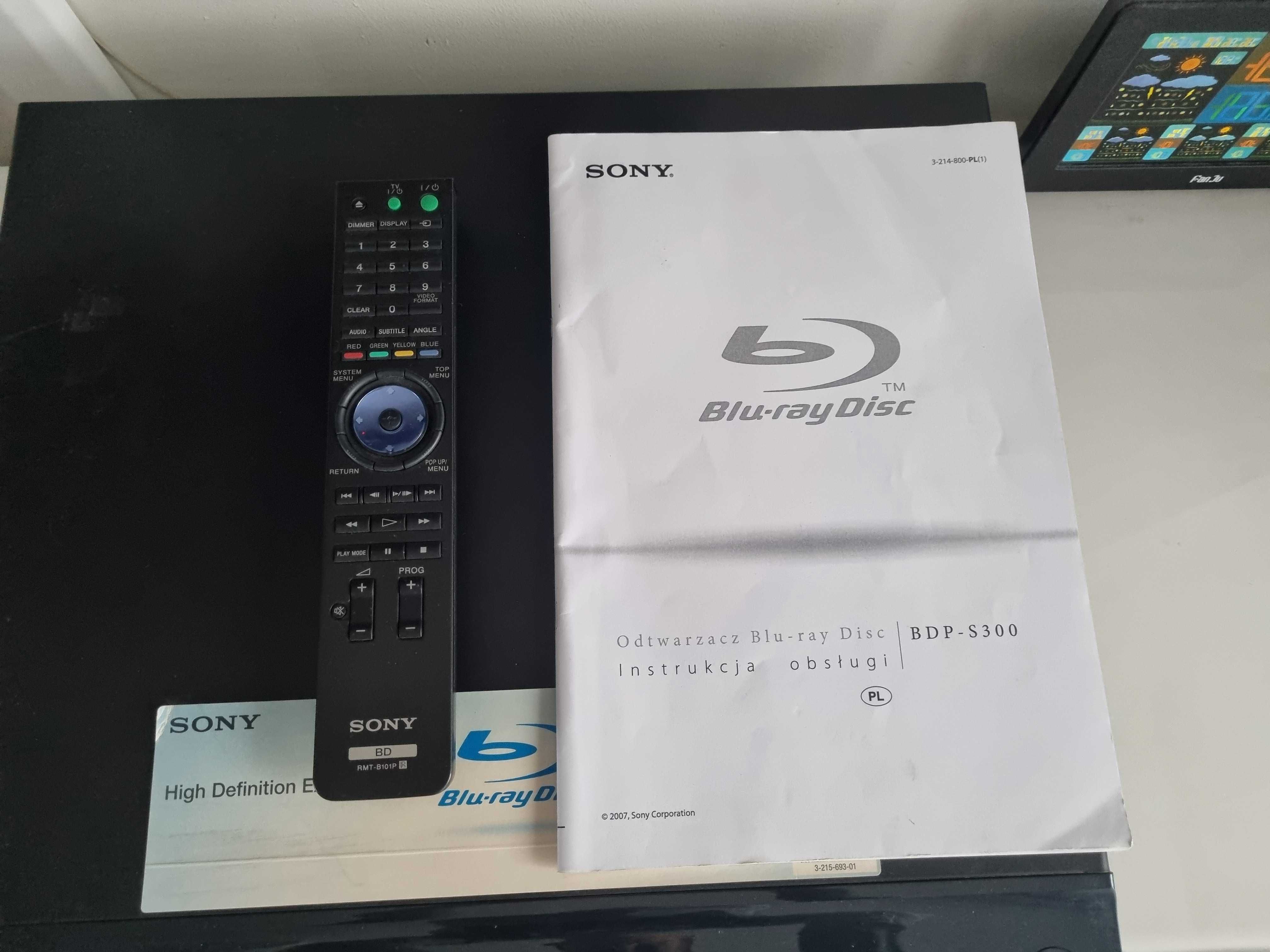 OKAZJA Odtwarzacz Cd dvd Bluray Sony avchd BDP s300 hdmi 5.1 output