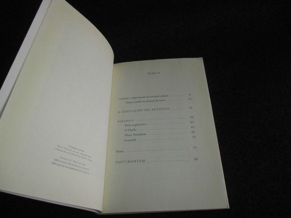 Livro A Educação do Estóico Barão de Teive Fernando Pessoa