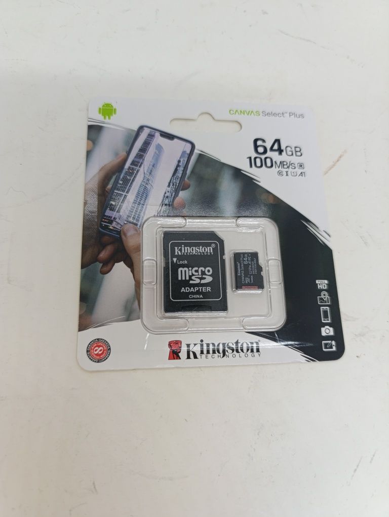 Карта пам'яті microSDXC Kingston Canvas Select Plus 16 32 64 128 Gb ГБ