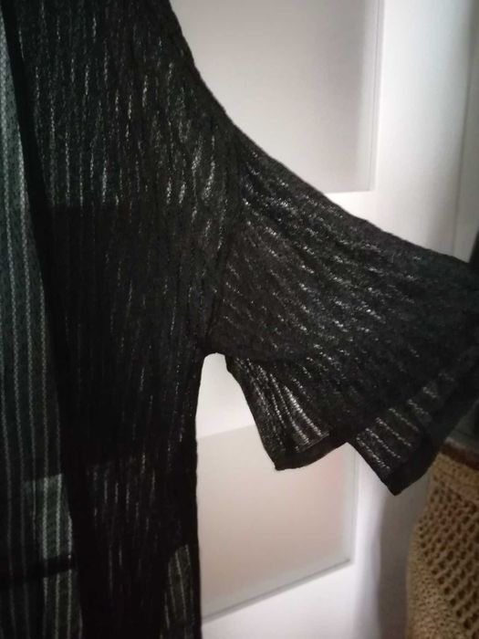 Cienki, czarny kardigan Zara