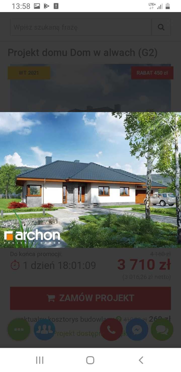Projekt  domu Archon parterowy Dom w Alwach