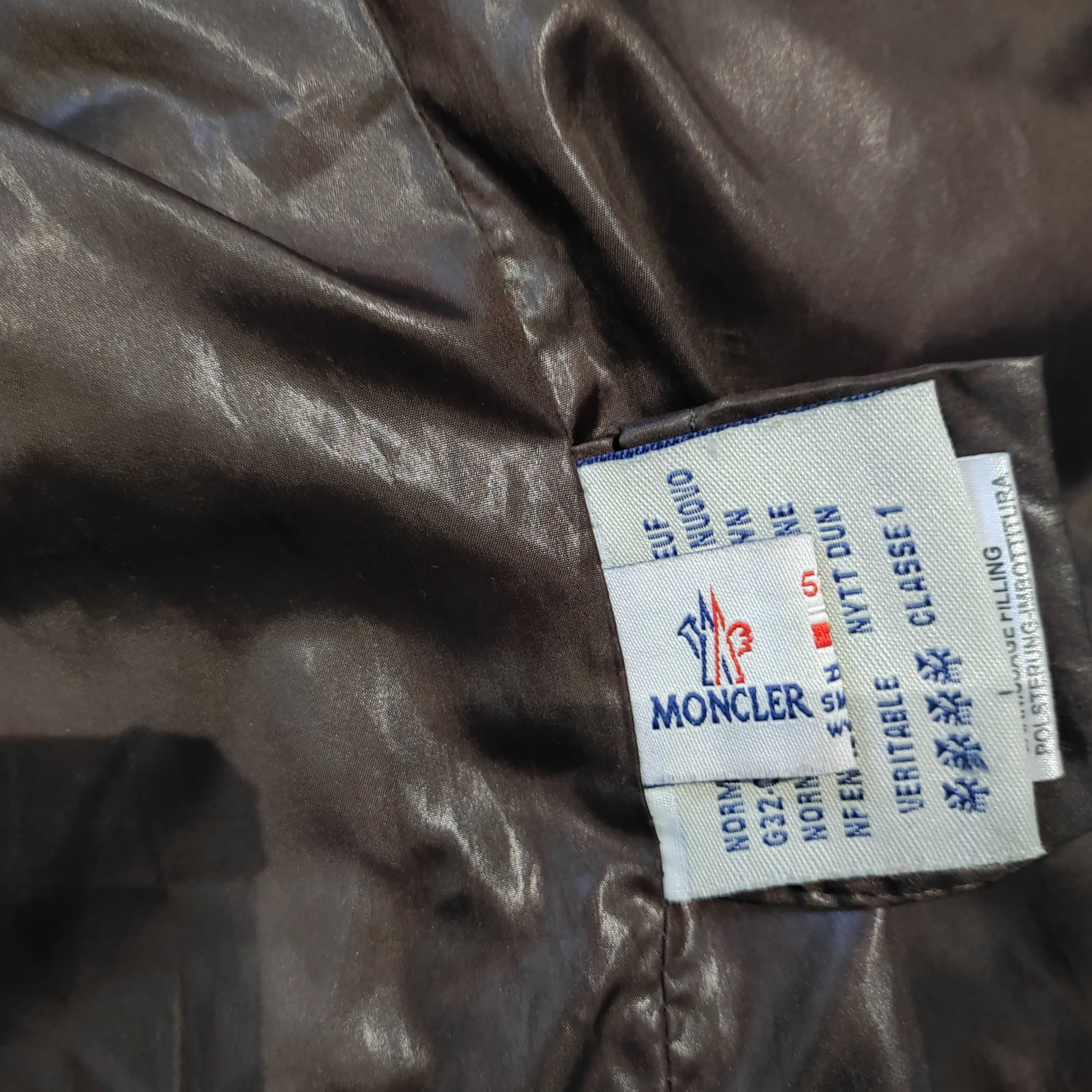 Kurtka puchowa S moncler damska czekoladowa