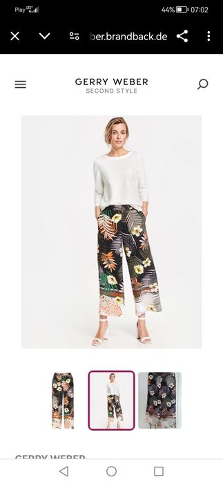 Spodnie z szerokimi nogawkami, kuloty Gerry Weber 40