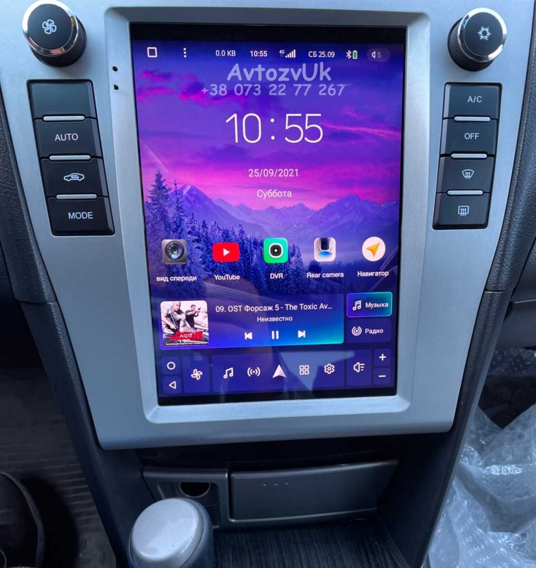 Магнитола CAMRY 40 Toyota GPS USB Tesla 2 din Кемри CarPlay Android 13
