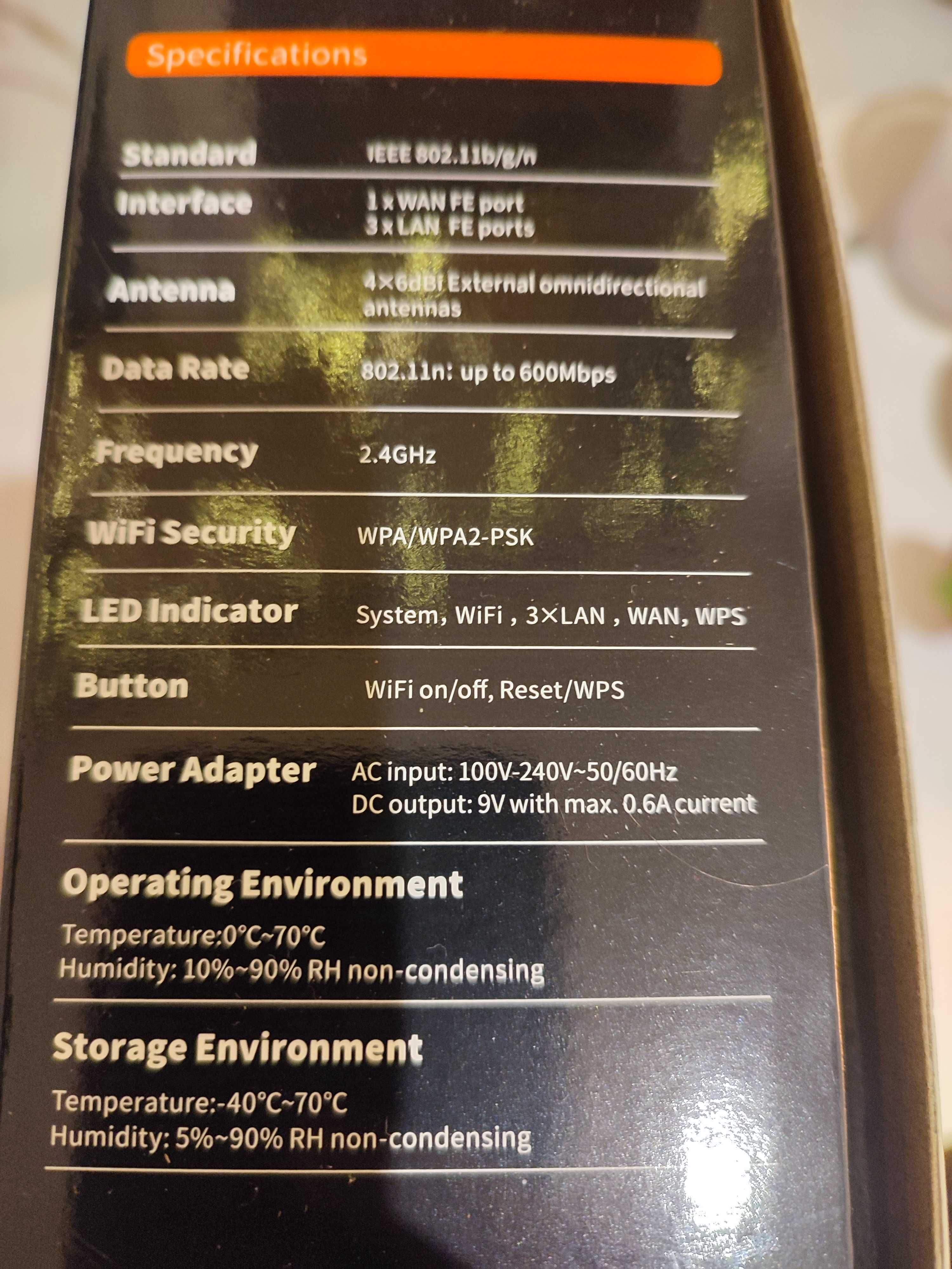 Tenda F9 router WiFi 600 Mb/s 4x6dBi Łódź