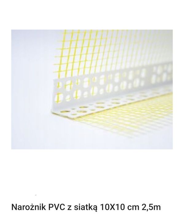 Narożnic z Pcv z siatką 10x10cm 2,5m narożnik