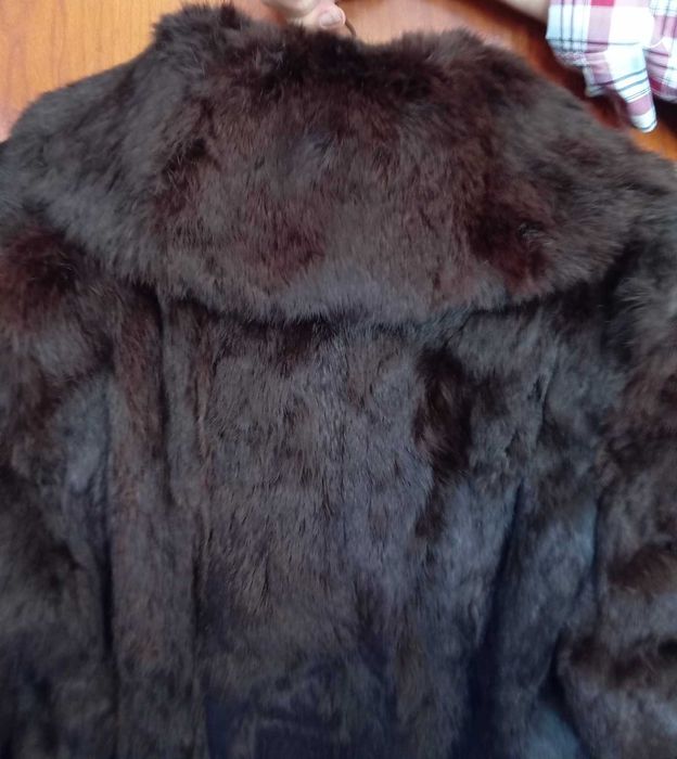 Casaco de Vison comprido, usado, em bom estado, tamanho L