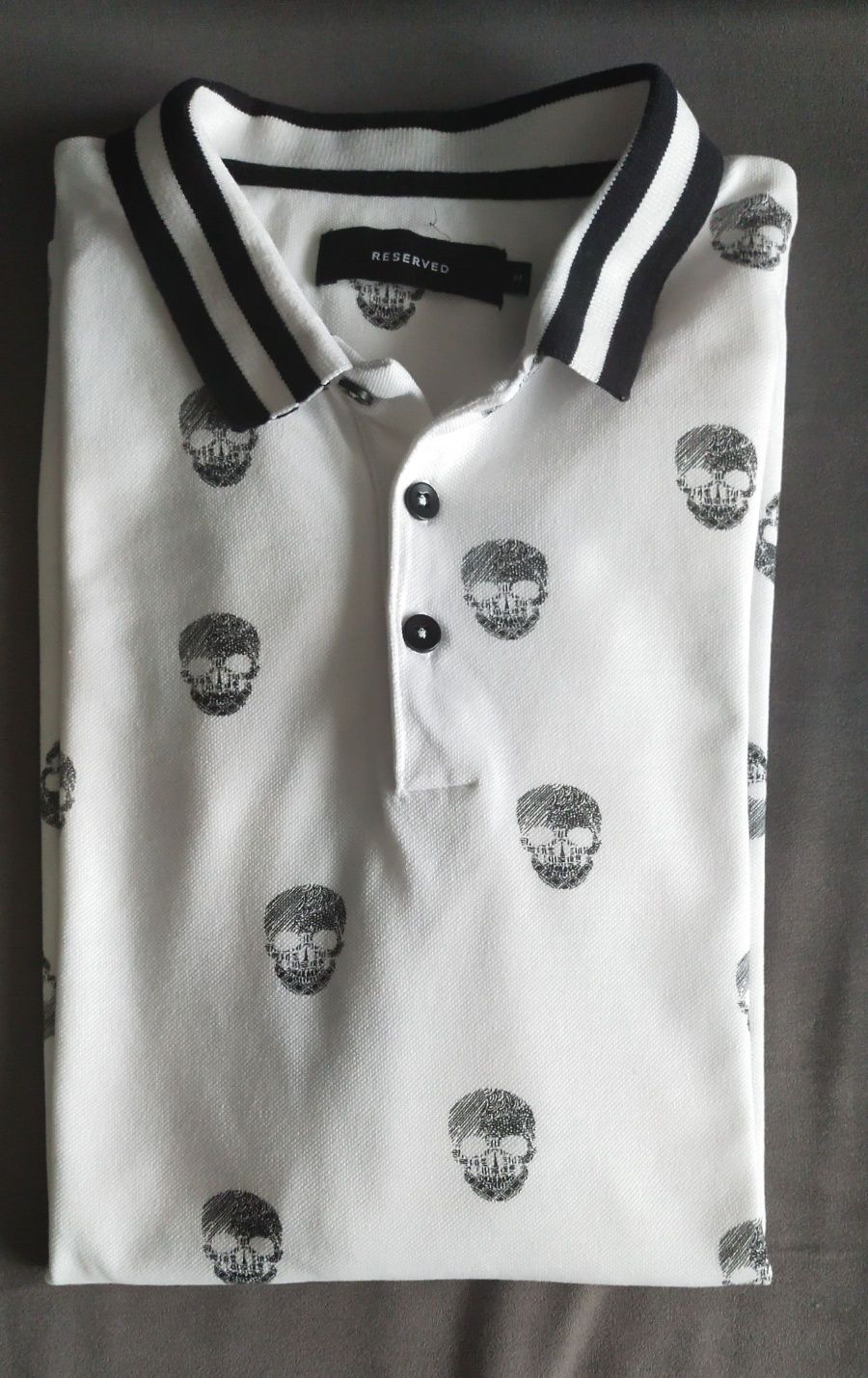 Koszulka, t-shirt polo młodzieżowy,męski,czaszki