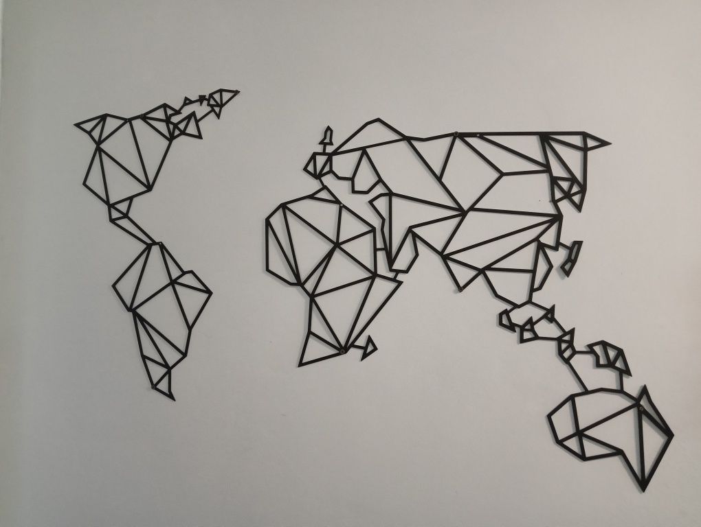 Stalowa mapa świata