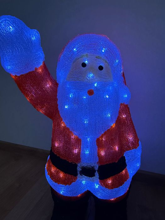 Świecacy mikołaj do ogrodu 60cm