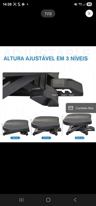 Apoio para pés, movimento para circulação sanguínea