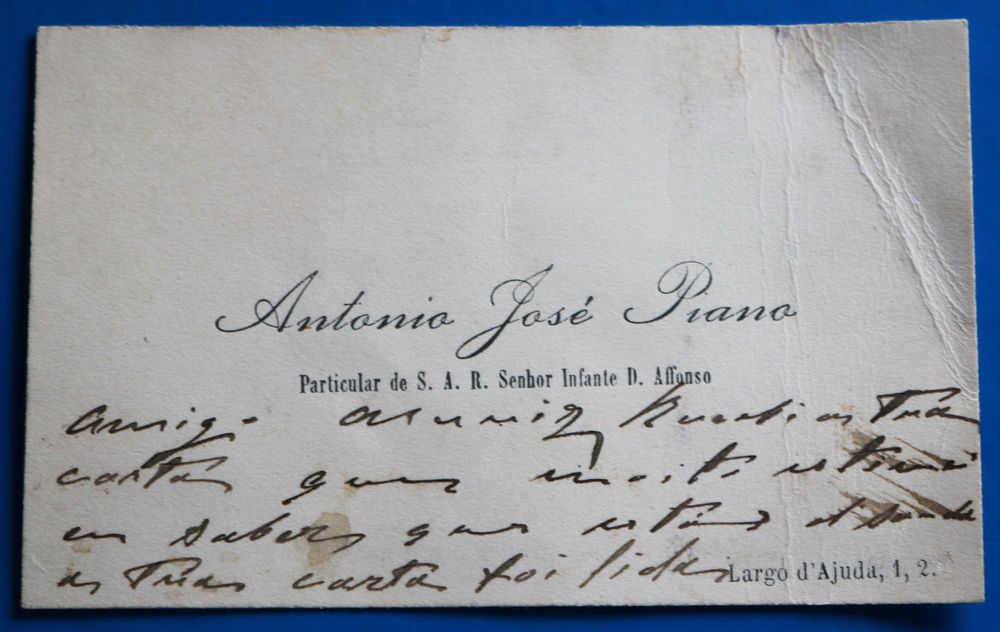 António José Piano, particular do Infante D. Afonso, Largo da Ajuda