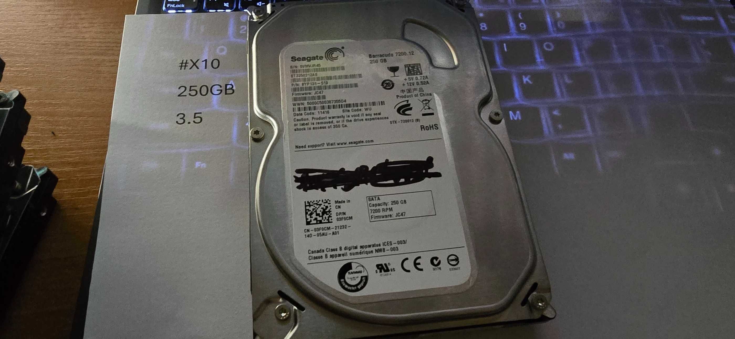 dysk twardy 250gb 3,5 sprawny #x10