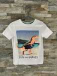 TSHIRT H&M bialy jak nowy 134/140