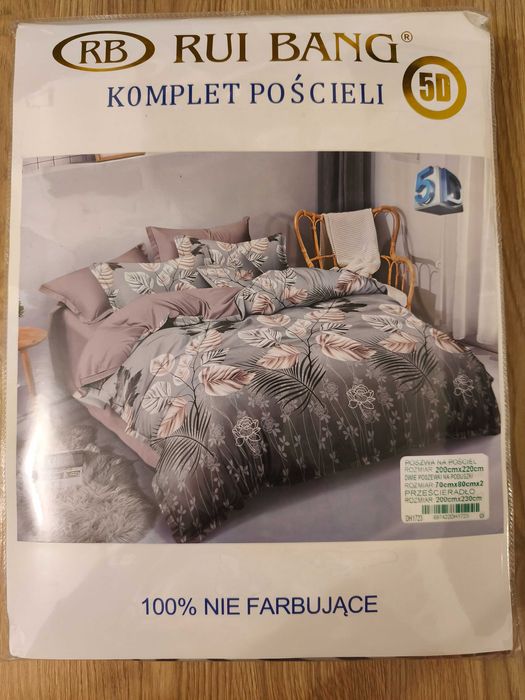 Zestaw komplet pościeli 220x200cm + prześcieradło