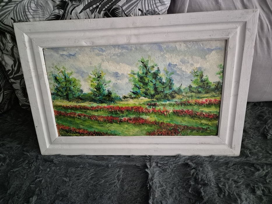 2 stare obrazy olej i grafika cena za 2