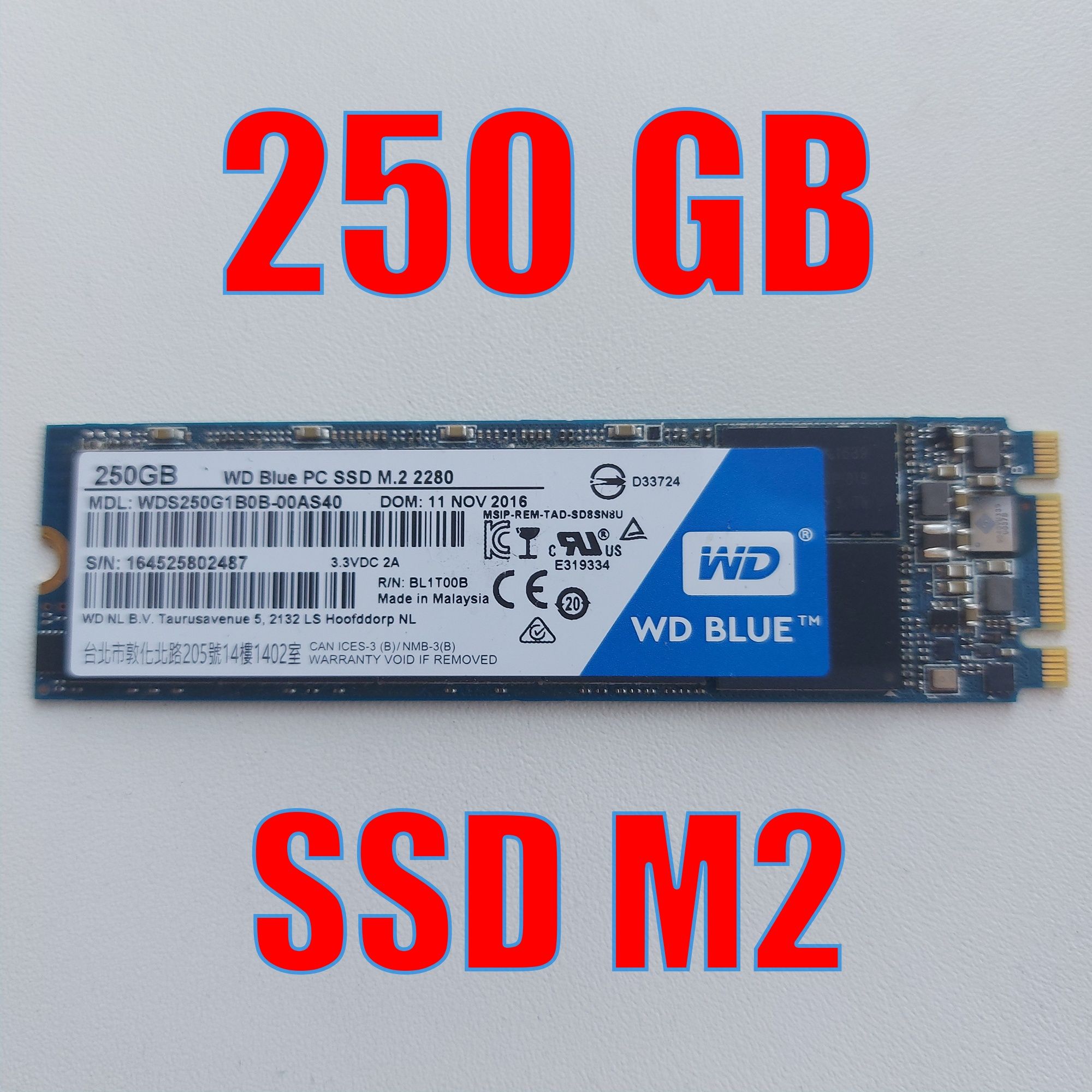 SSD M2 250gb Накопичувач WD ССД Blue