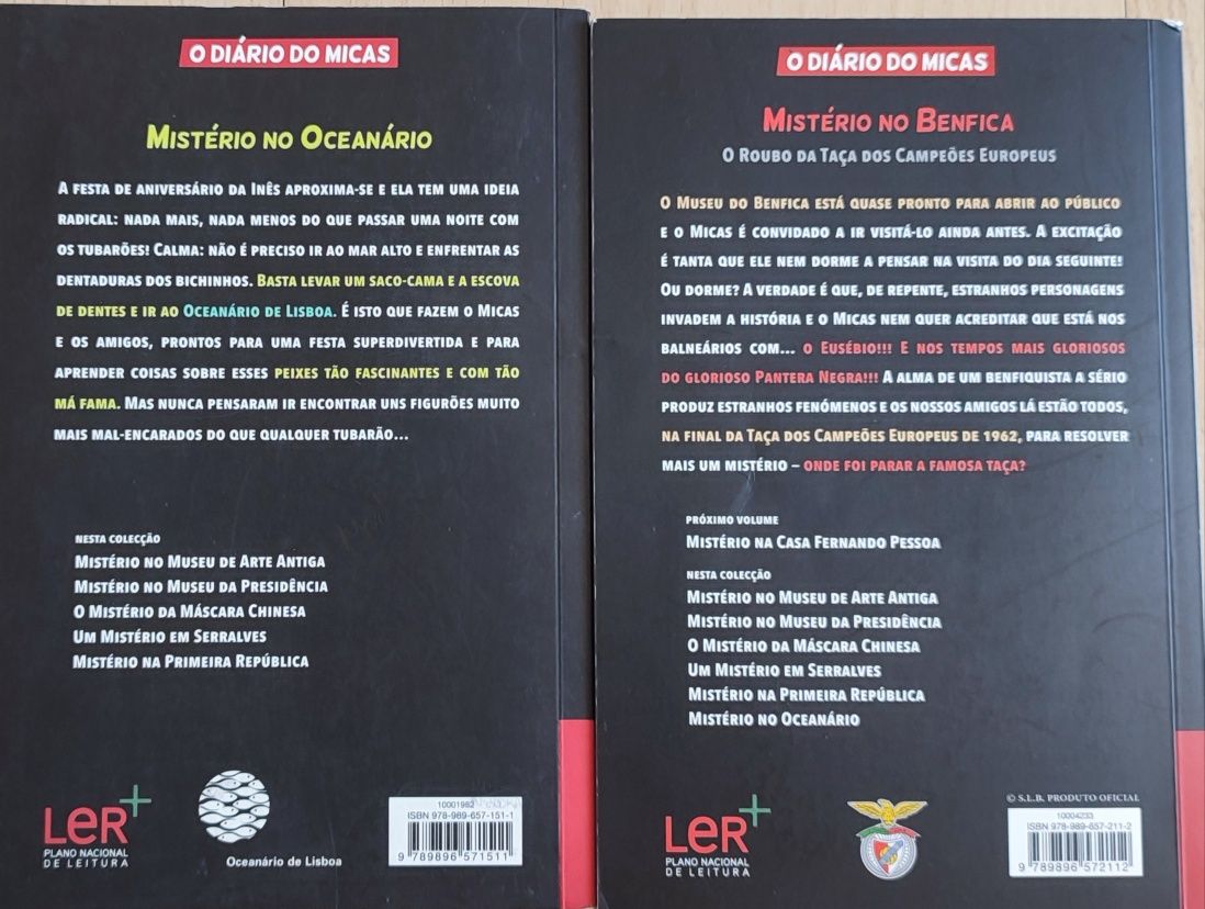 2 Livros da coleção "O diário do Micas" - n.os 1 e 2