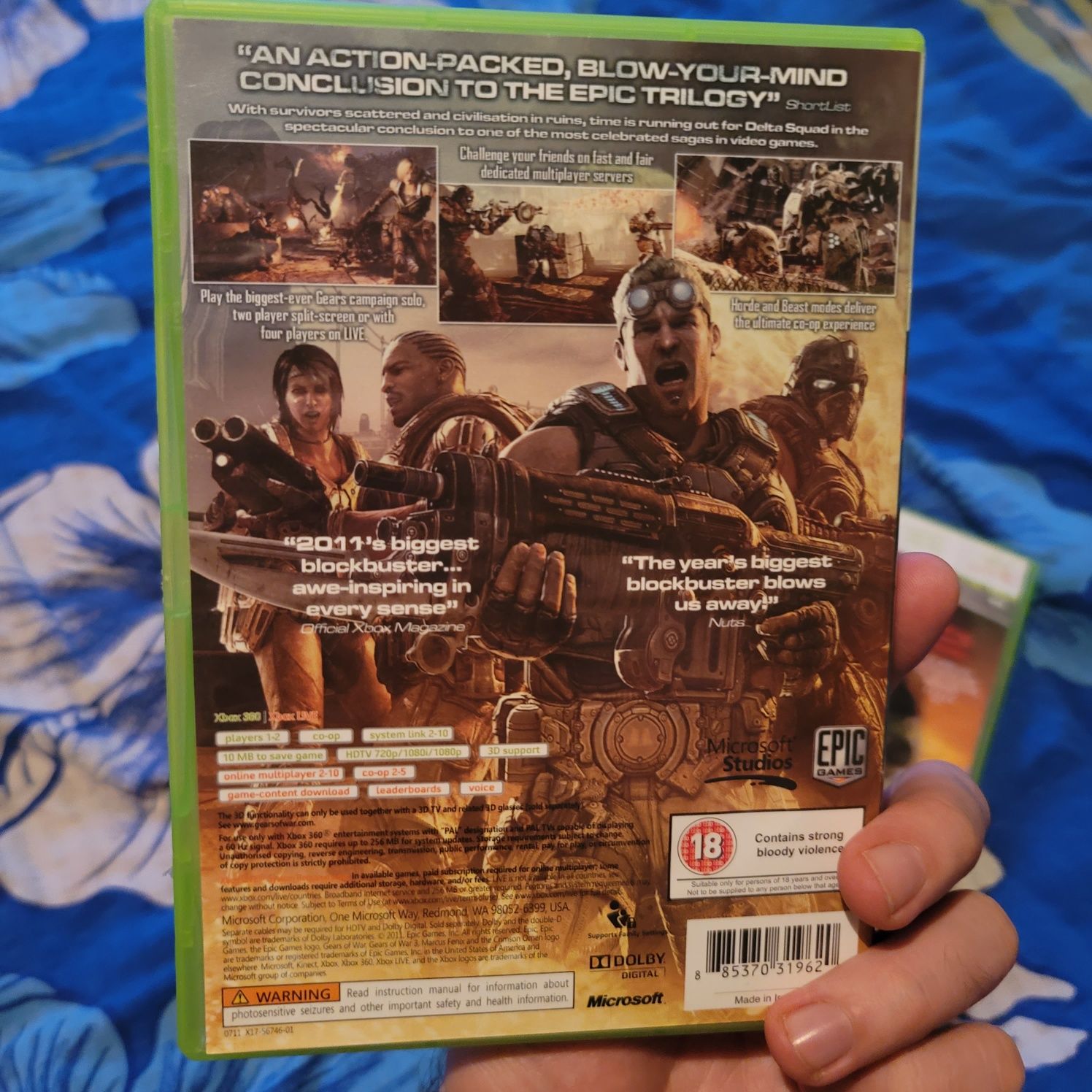 Zestaw gier - Gears of War 2 [PAL, NTSC] i GoW 3 na Xbox 360